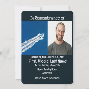 Moteur de bateau à moteur Invitation Memorial Serv