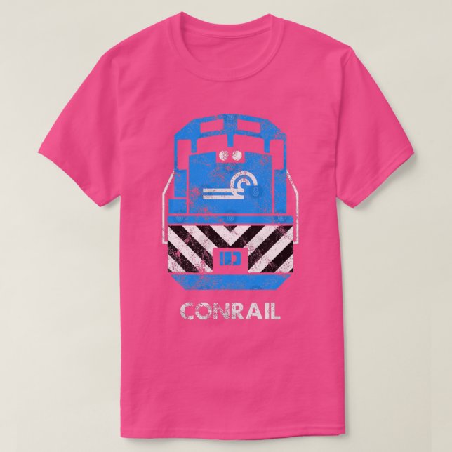 Moteur de train ferroviaire vintage Conrail TShirt (Design devant)