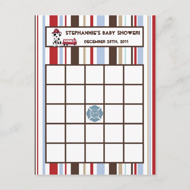 Moteur d'incendie Nojo de carte de bingo gravée (Devant)