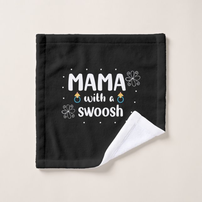 Mother Gift Mama With A Swoosh (Gant de toilette)