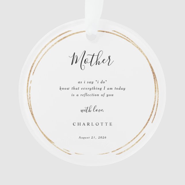 Mother/Mum Of The Bride Keepsake Ornament (devant)