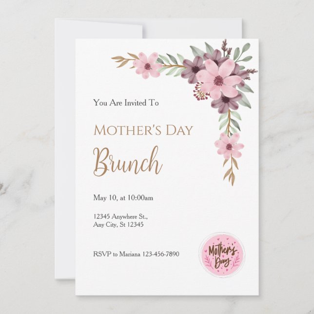 Mother´s Day Brunch Invitation (Devant)