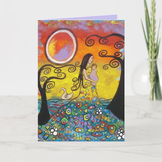 Motherhood Original Art Carte de fête des mères (Devant)