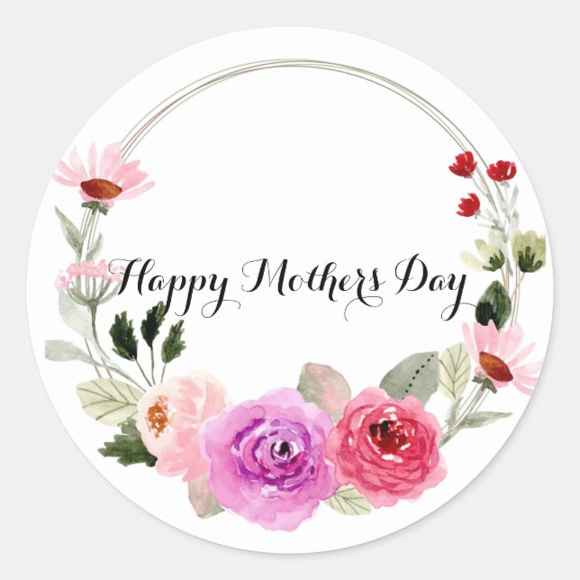 Mothers day Circle sticker (Devant)