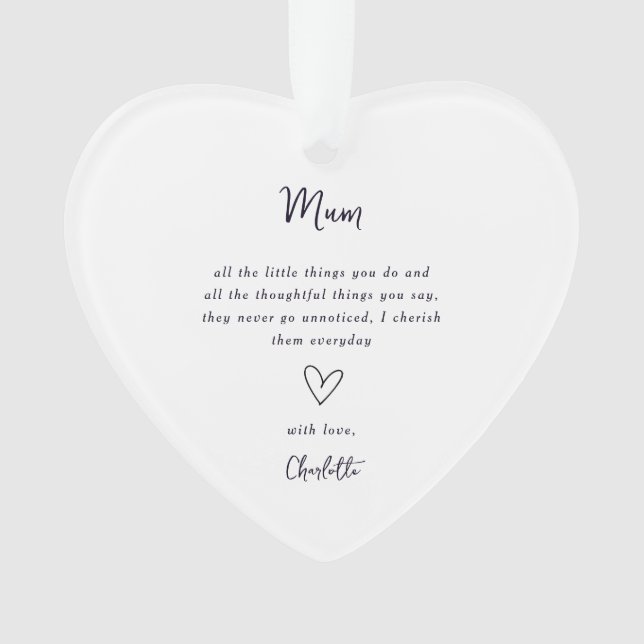 Mother's Day Heart Keepsake Ornament (devant)