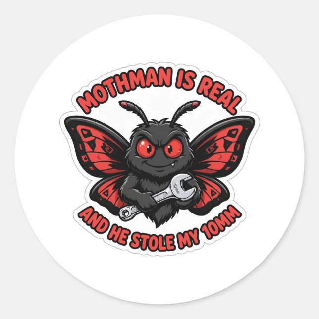 Mothman a volé mon autocollant 10mm (Devant)