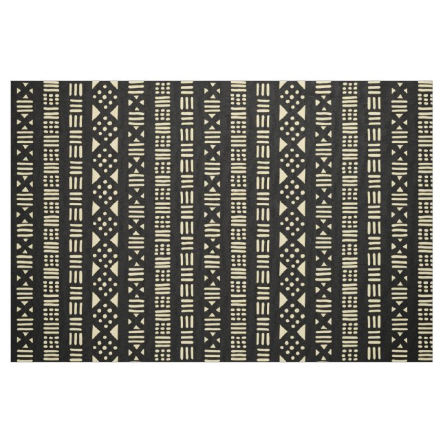 Motif 01 de style de tissu de boue - crème avec le (Fat Quarter)