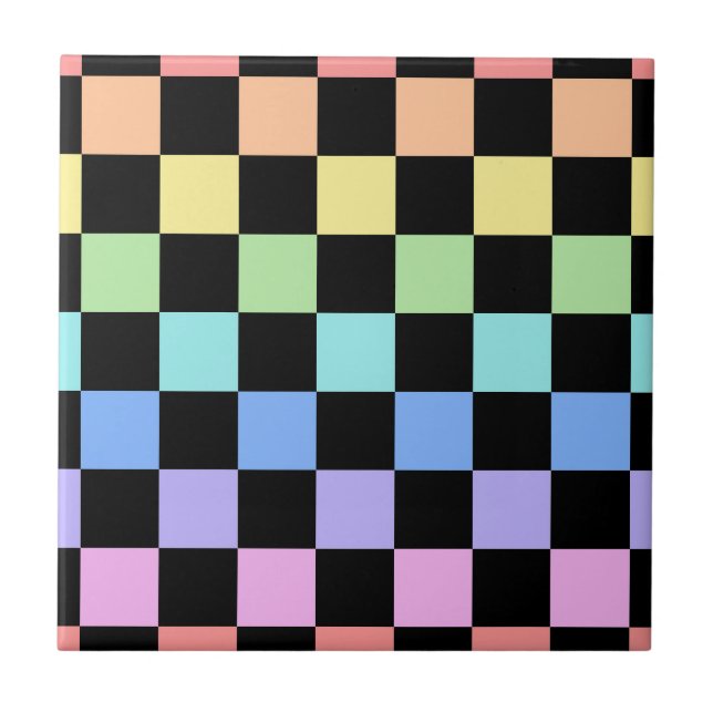 Motif à carreaux arc-en-ciel (Devant)
