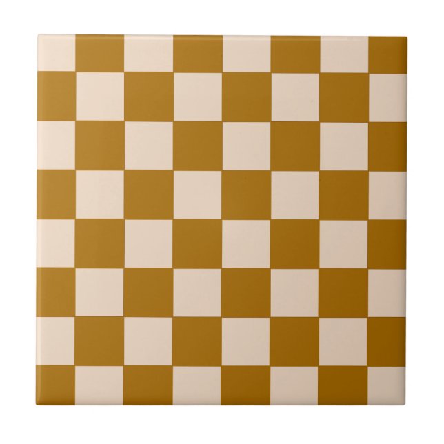 Motif à carreaux beige chaud (Devant)