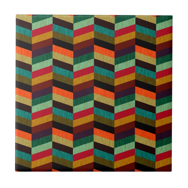 Motif à carreaux bicolores colorés (Devant)