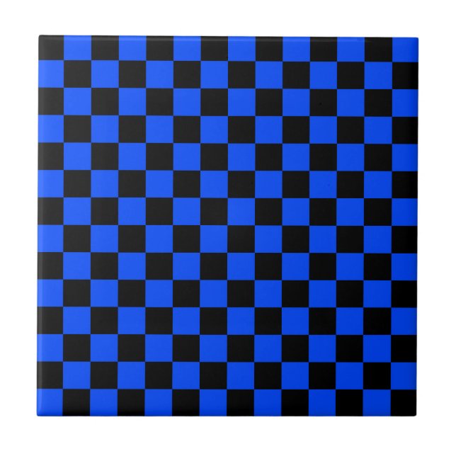 Motif à carreaux bleu et noir (Devant)
