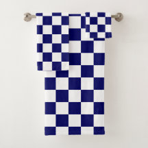 Motif à carreaux bleu marine et blanc