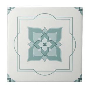 Motif à carreaux de bordure de la ligne Motif Fleu