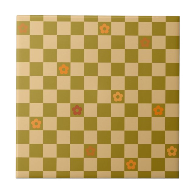 Motif à carreaux de fleurs - N° 02 (Devant)