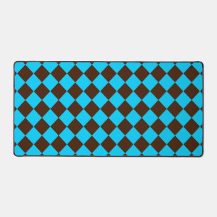 Motif à carreaux diamant bleu marron
