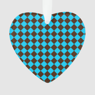 Motif à carreaux diamant brun bleu
