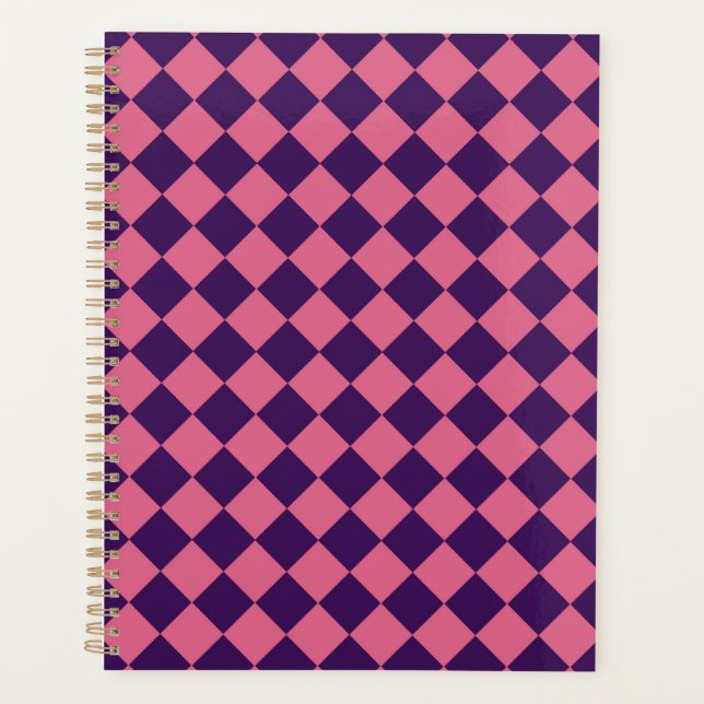 Motif à carreaux diamant rose violet  (Devant)