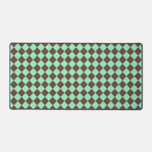 Motif à carreaux diamant vert marron