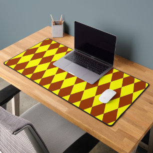 Motif à carreaux Harlequin jaune marron 