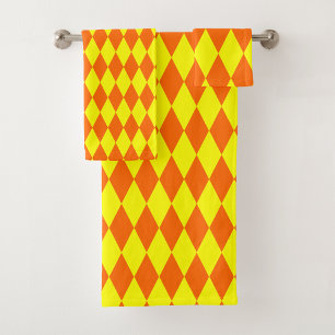 Motif à carreaux Harlequin jaune orange