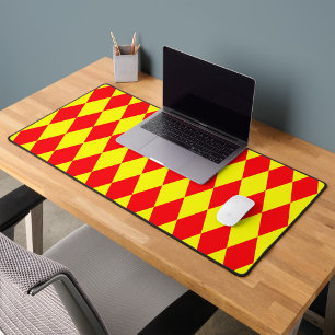 Motif à carreaux Harlequin rouge jaune 
