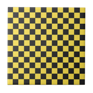 Motif à carreaux jaune et noir