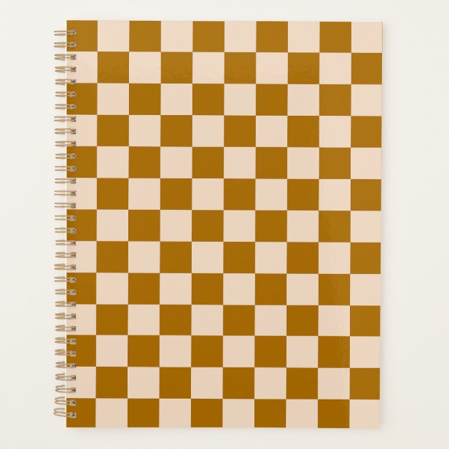 Motif à carreaux marron et beige (Devant)