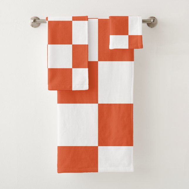 Motif à carreaux orange et blanc (En situation)