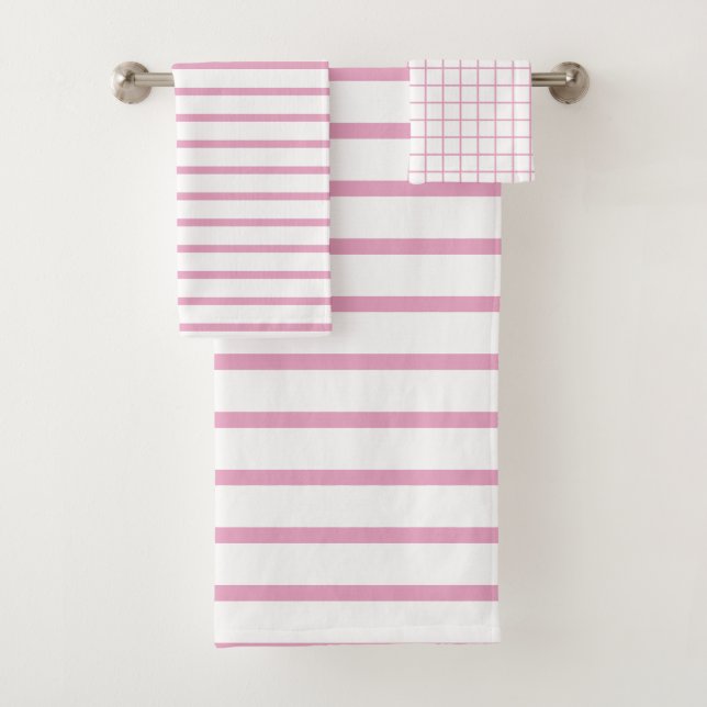 Motif à carreaux rose clair élégant moderne (En situation)