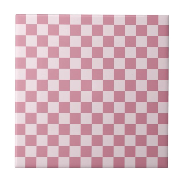 Motif à carreaux rose poussiéreux (Devant)