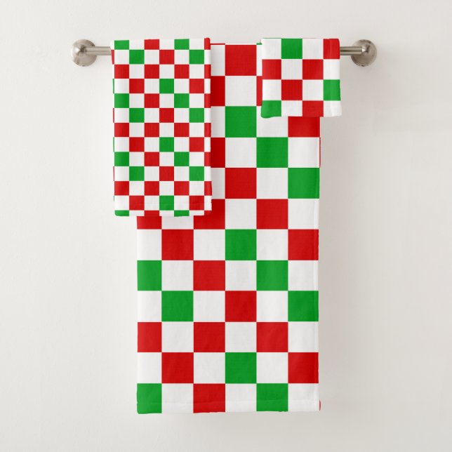 Motif à carreaux rouge blanc vert  (En situation)