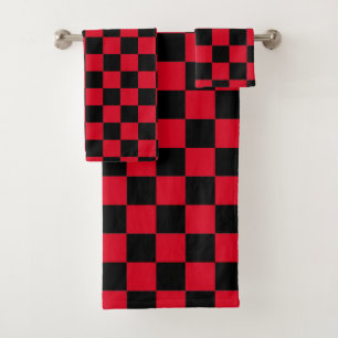Motif à carreaux rouge et noir