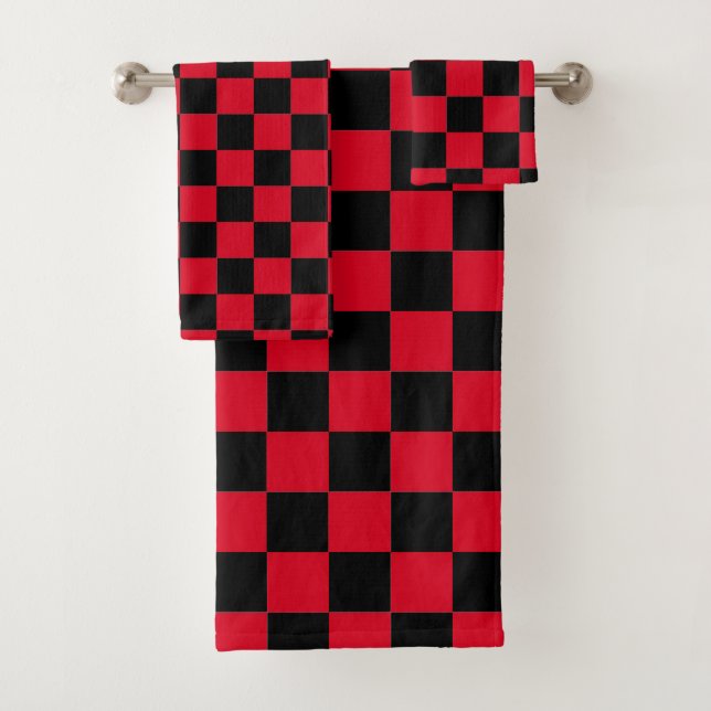 Motif à carreaux rouge et noir (En situation)