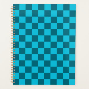 Motif à carreaux sarcelle et turquoise énergisant