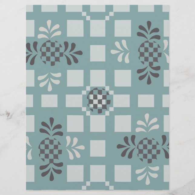 motif à carreaux verts : (Devant)