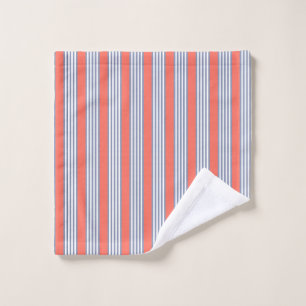 Motif à cinq bandes bleu-gris avec corail vivant