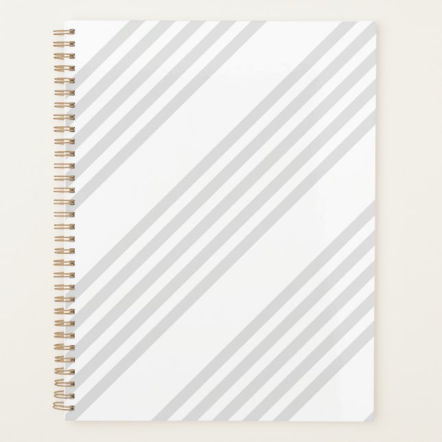 Motif à cinq bandes gris clair et blanc (Devant)