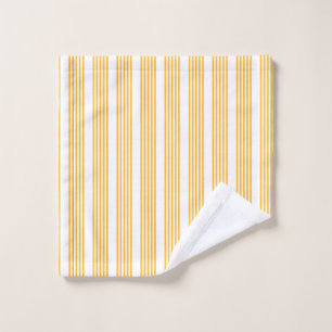 Motif à cinq bandes jaune et blanc ensoleillé