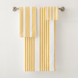 Motif à cinq bandes jaune et blanc ensoleillé