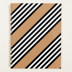 Motif à cinq bandes noir et blanc avec bronzage