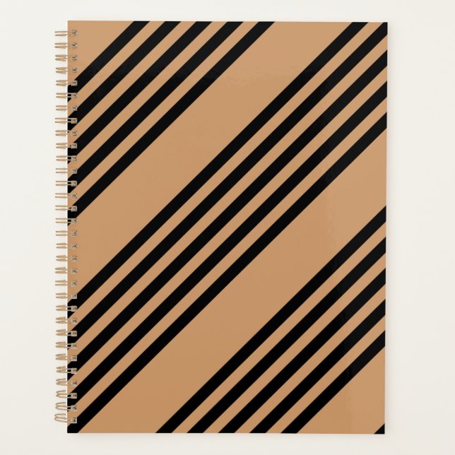 Motif à cinq bandes noir et brun (Devant)