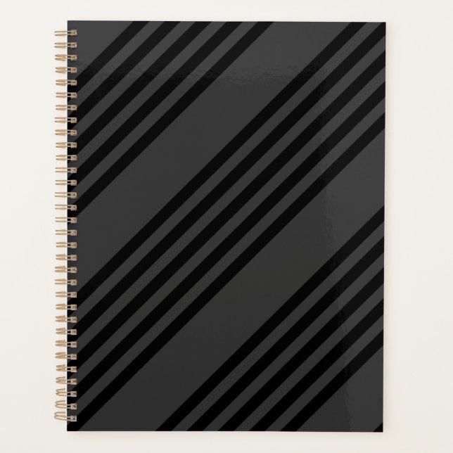 Motif à cinq bandes noir et charbon de bois (Devant)