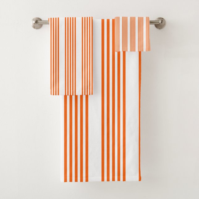 Motif à cinq bandes orange et blanc (En situation)