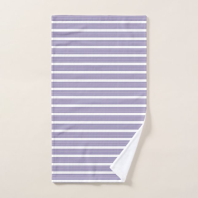 Motif à cinq bandes Ultra violet et blanc (Serviette à main)