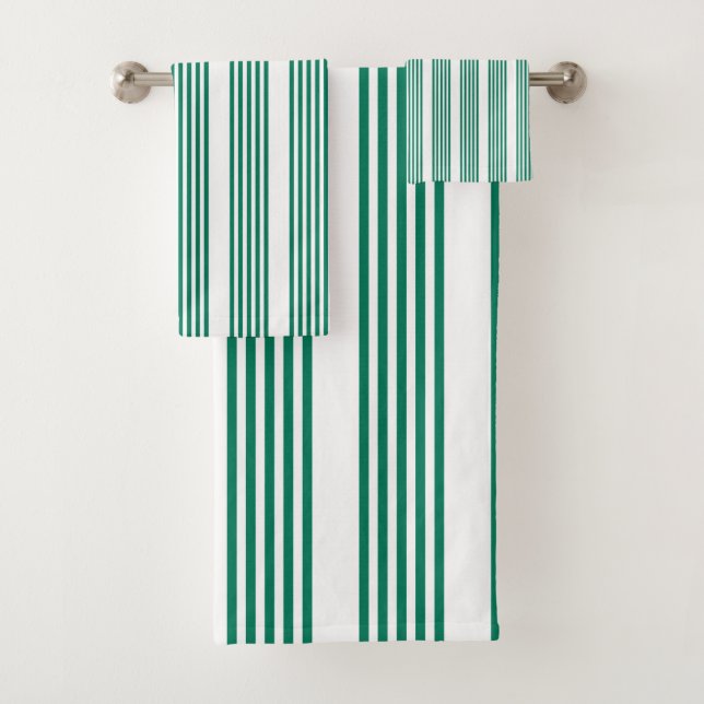 Motif à cinq bandes vert et blanc de la forêt (En situation)