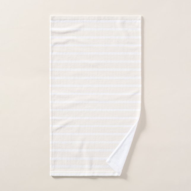 Motif à cinq rayures beige et blanc (Serviette à main)