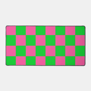 Motif À damiers chèque rose vert