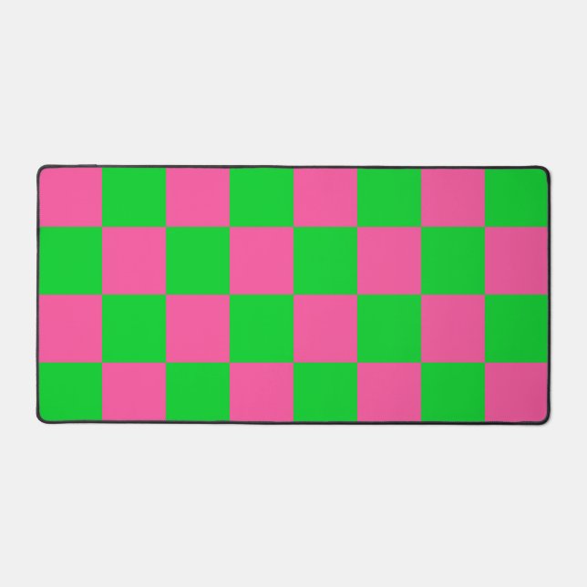 Motif À damiers chèque rose vert (Recto)