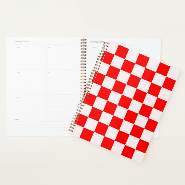 Motif À damiers rouge et blanc (Devant avec enveloppe)