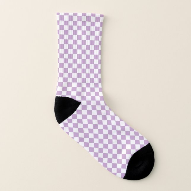 Motif À damiers violet et blanc (Gauche intérieur)